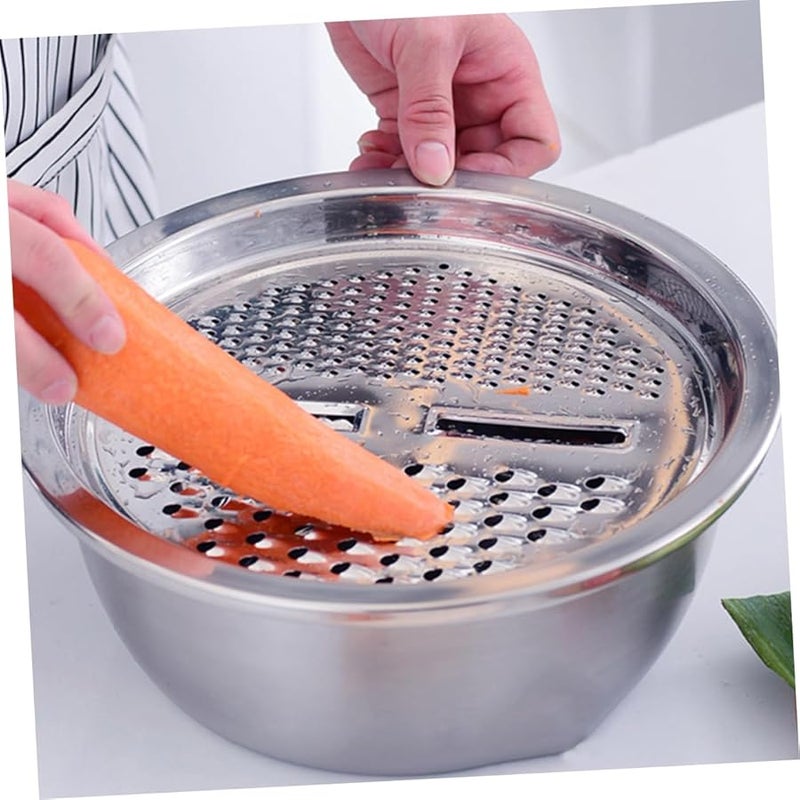 Mobestech 2Pcs Stainless Steel Rotary Kitchen Grater Vegetable Cheese Potato Shredder Slicer Dishwasher Safe - Image 5